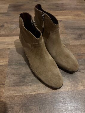 Anonymous Suede Ankle Boots in Taupe